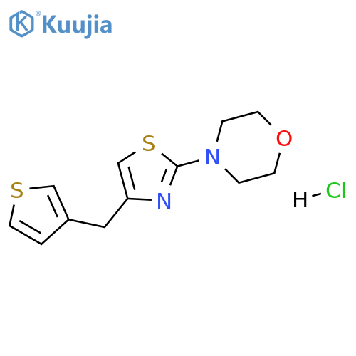 4-[4-(thiophen-3-ylmethyl)-1,3-thiazol-2-yl]morpholine:hydrochloride structure