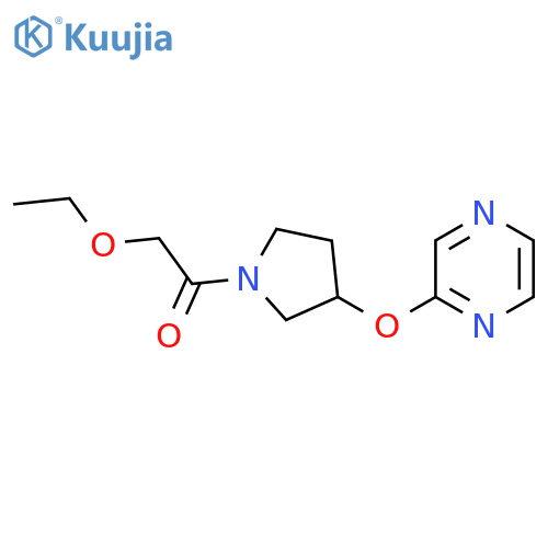 2-ethoxy-1-3-(pyrazin-2-yloxy)pyrrolidin-1-ylethan-1-one structure