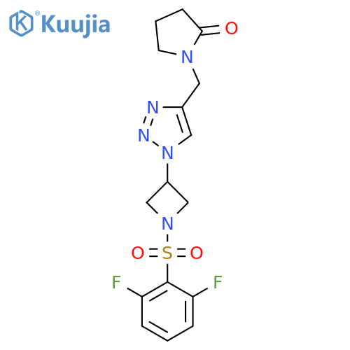 1-({1-[1-(2,6-difluorobenzenesulfonyl)azetidin-3-yl]-1H-1,2,3-triazol-4-yl}methyl)pyrrolidin-2-one structure