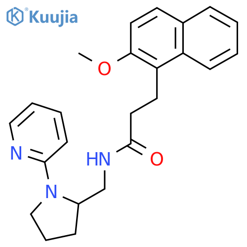 3-(2-methoxynaphthalen-1-yl)-N-{1-(pyridin-2-yl)pyrrolidin-2-ylmethyl}propanamide structure