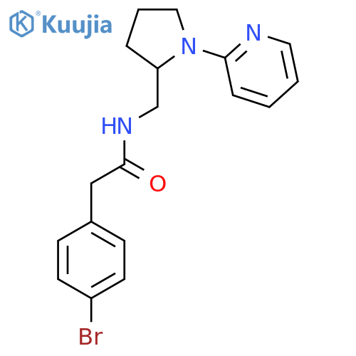 2-(4-bromophenyl)-N-{1-(pyridin-2-yl)pyrrolidin-2-ylmethyl}acetamide structure