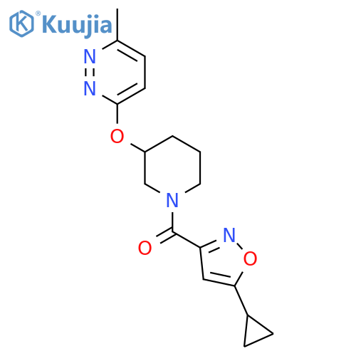 3-{[1-(5-cyclopropyl-1,2-oxazole-3-carbonyl)piperidin-3-yl]oxy}-6-methylpyridazine structure