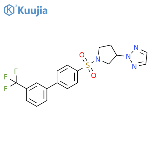 2-(1-{3'-(trifluoromethyl)-1,1'-biphenyl-4-ylsulfonyl}pyrrolidin-3-yl)-2H-1,2,3-triazole structure