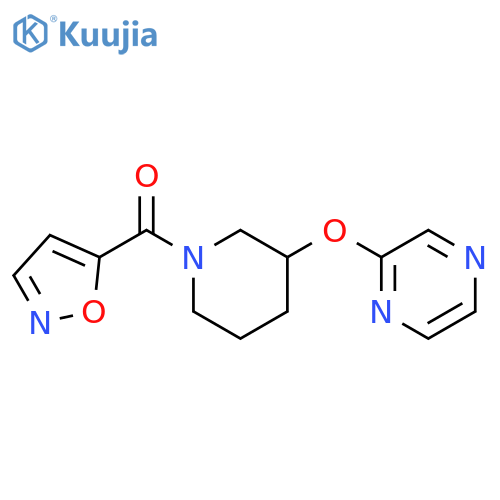 2-{[1-(1,2-oxazole-5-carbonyl)piperidin-3-yl]oxy}pyrazine structure