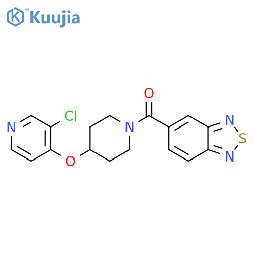 5-{4-(3-chloropyridin-4-yl)oxypiperidine-1-carbonyl}-2,1,3-benzothiadiazole structure