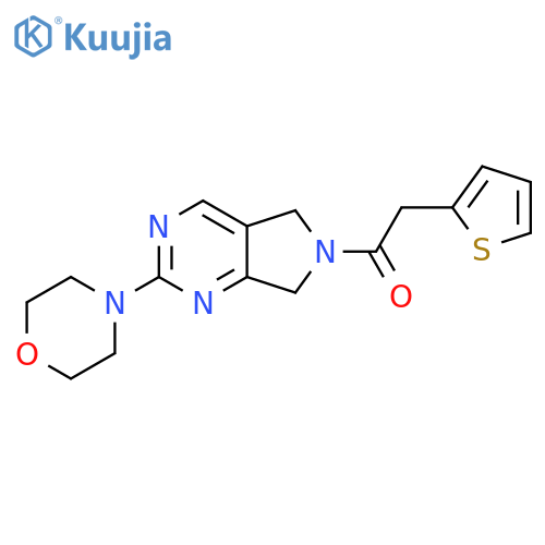 1-2-(morpholin-4-yl)-5H,6H,7H-pyrrolo3,4-dpyrimidin-6-yl-2-(thiophen-2-yl)ethan-1-one structure