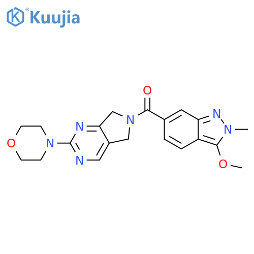 3-methoxy-2-methyl-6-2-(morpholin-4-yl)-5H,6H,7H-pyrrolo3,4-dpyrimidine-6-carbonyl-2H-indazole structure