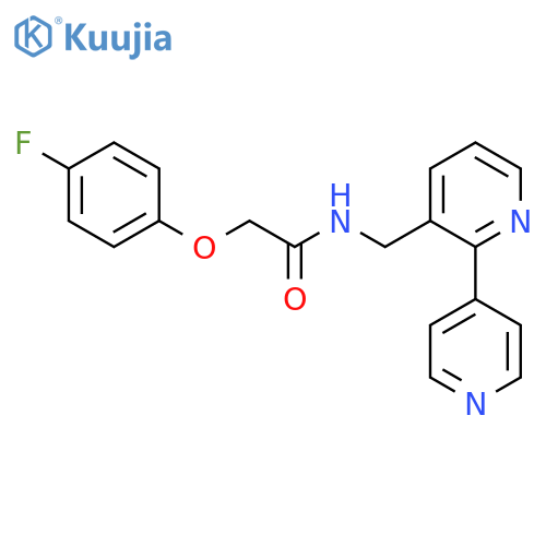 N-({[2,4'-bipyridine]-3-yl}methyl)-2-(4-fluorophenoxy)acetamide structure
