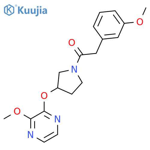 2-(3-methoxyphenyl)-1-{3-[(3-methoxypyrazin-2-yl)oxy]pyrrolidin-1-yl}ethan-1-one structure