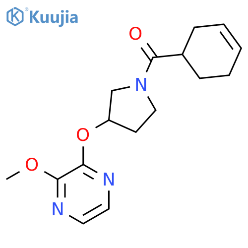 2-{[1-(cyclohex-3-ene-1-carbonyl)pyrrolidin-3-yl]oxy}-3-methoxypyrazine structure