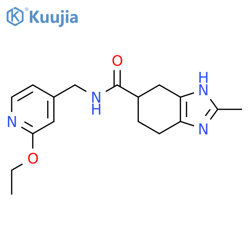 N-[(2-ethoxypyridin-4-yl)methyl]-2-methyl-4,5,6,7-tetrahydro-1H-1,3-benzodiazole-5-carboxamide structure