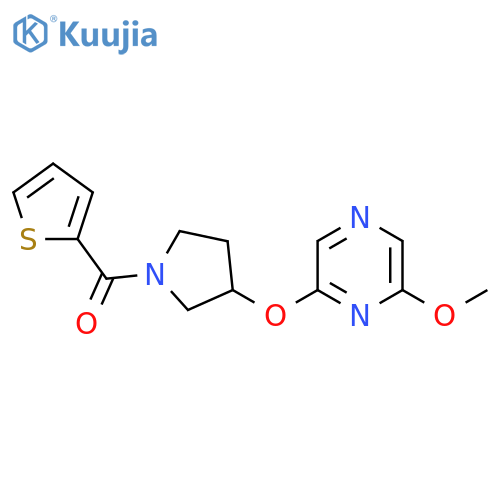 2-methoxy-6-{[1-(thiophene-2-carbonyl)pyrrolidin-3-yl]oxy}pyrazine structure