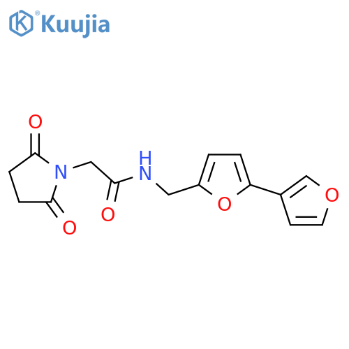 N-({[2,3'-bifuran]-5-yl}methyl)-2-(2,5-dioxopyrrolidin-1-yl)acetamide structure