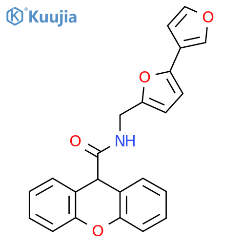 N-({[2,3'-bifuran]-5-yl}methyl)-9H-xanthene-9-carboxamide structure