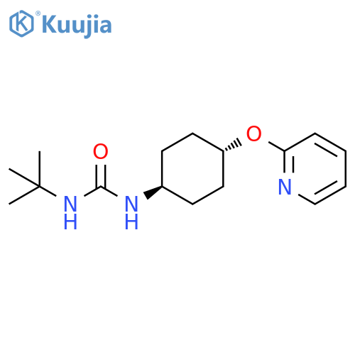 3-tert-butyl-1-(1r,4r)-4-(pyridin-2-yloxy)cyclohexylurea structure