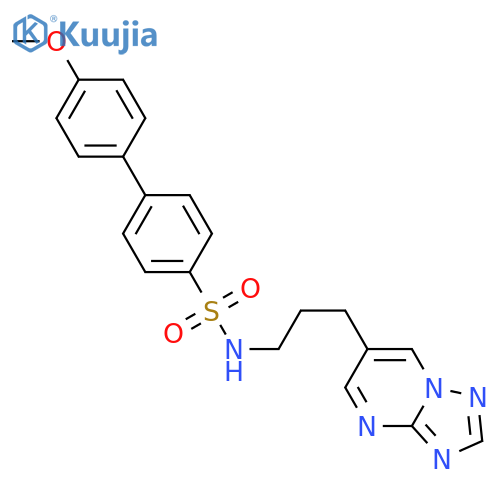 4-(4-methoxyphenyl)-N-[3-([1,2,4]triazolo[1,5-a]pyrimidin-6-yl)propyl]benzenesulfonamide structure