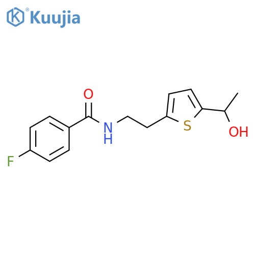 4-fluoro-N-{2-5-(1-hydroxyethyl)thiophen-2-ylethyl}benzamide structure