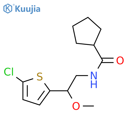 N-[2-(5-chlorothiophen-2-yl)-2-methoxyethyl]cyclopentanecarboxamide structure