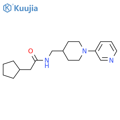 2-cyclopentyl-N-[(1-pyridin-3-ylpiperidin-4-yl)methyl]acetamide structure