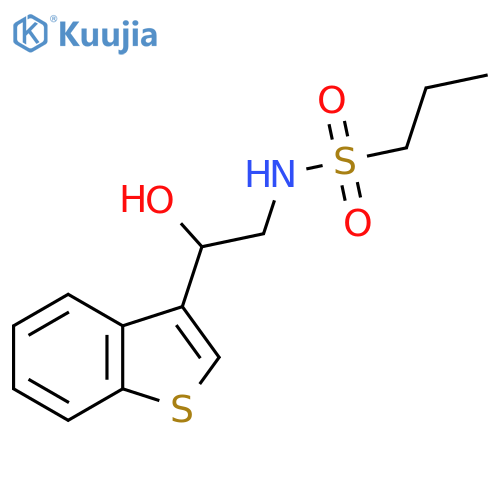 N-[2-(1-benzothiophen-3-yl)-2-hydroxyethyl]propane-1-sulfonamide structure