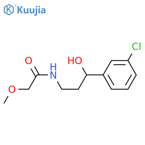 N-[3-(3-chlorophenyl)-3-hydroxypropyl]-2-methoxyacetamide structure