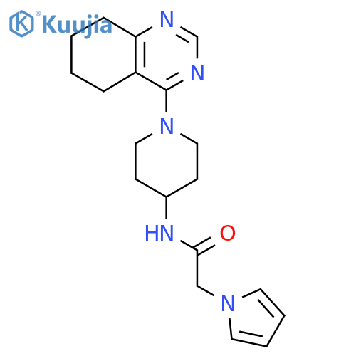 2-(1H-pyrrol-1-yl)-N-(1-(5,6,7,8-tetrahydroquinazolin-4-yl)piperidin-4-yl)acetamide structure