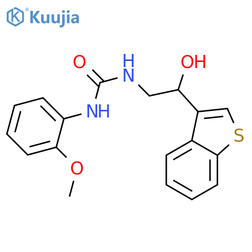 3-[2-(1-benzothiophen-3-yl)-2-hydroxyethyl]-1-(2-methoxyphenyl)urea structure