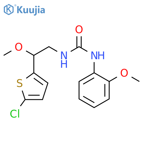 3-[2-(5-chlorothiophen-2-yl)-2-methoxyethyl]-1-(2-methoxyphenyl)urea structure