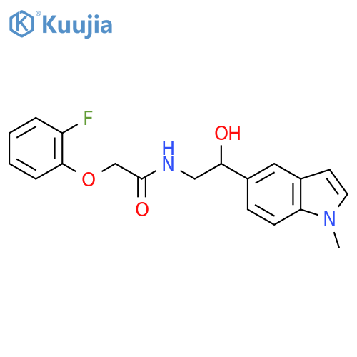 2-(2-fluorophenoxy)-N-[2-hydroxy-2-(1-methyl-1H-indol-5-yl)ethyl]acetamide structure