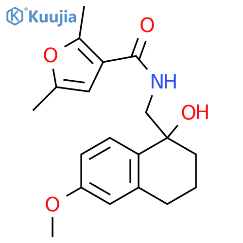 N-[(1-hydroxy-6-methoxy-1,2,3,4-tetrahydronaphthalen-1-yl)methyl]-2,5-dimethylfuran-3-carboxamide structure