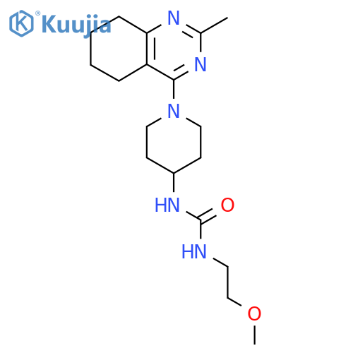 3-(2-methoxyethyl)-1-[1-(2-methyl-5,6,7,8-tetrahydroquinazolin-4-yl)piperidin-4-yl]urea structure