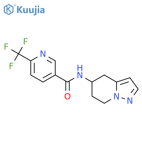 N-{4H,5H,6H,7H-pyrazolo1,5-apyridin-5-yl}-6-(trifluoromethyl)pyridine-3-carboxamide structure