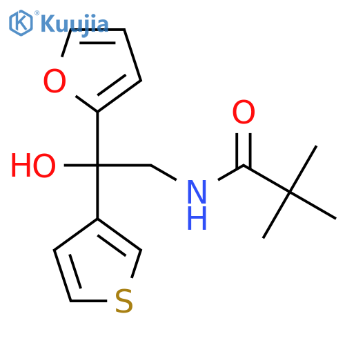 N-2-(furan-2-yl)-2-hydroxy-2-(thiophen-3-yl)ethyl-2,2-dimethylpropanamide structure