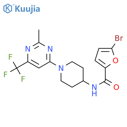5-bromo-N-{1-2-methyl-6-(trifluoromethyl)pyrimidin-4-ylpiperidin-4-yl}furan-2-carboxamide structure