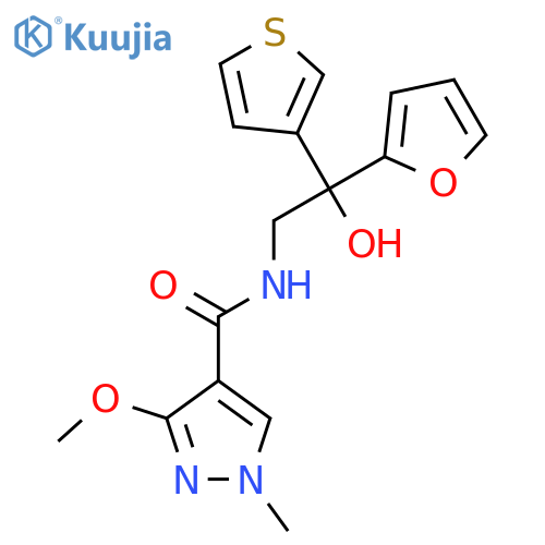 N-2-(furan-2-yl)-2-hydroxy-2-(thiophen-3-yl)ethyl-3-methoxy-1-methyl-1H-pyrazole-4-carboxamide structure