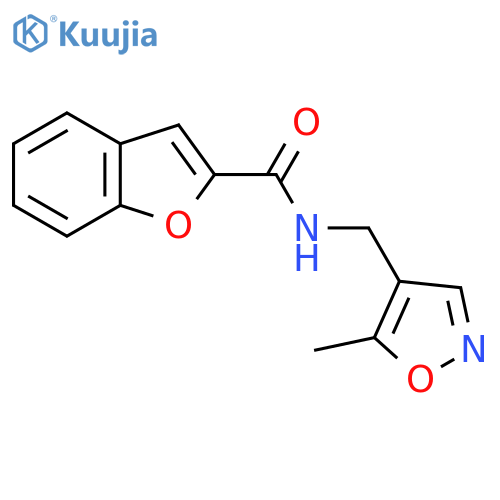 N-(5-methyl-1,2-oxazol-4-yl)methyl-1-benzofuran-2-carboxamide structure