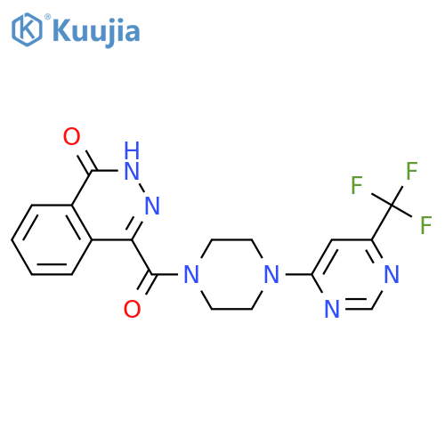 4-{4-[6-(trifluoromethyl)pyrimidin-4-yl]piperazine-1-carbonyl}-1,2-dihydrophthalazin-1-one structure