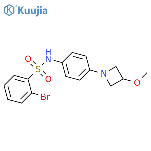 2-bromo-N-[4-(3-methoxyazetidin-1-yl)phenyl]benzenesulfonamide structure