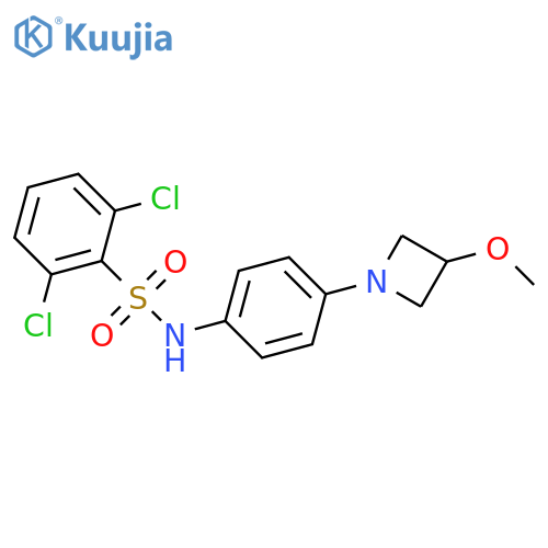 2,6-dichloro-N-[4-(3-methoxyazetidin-1-yl)phenyl]benzenesulfonamide structure