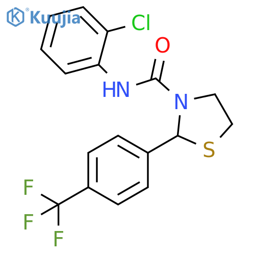 N-(2-Chlorophenyl)-2-[4-(trifluoromethyl)phenyl]-3-thiazolidinecarboxamide structure
