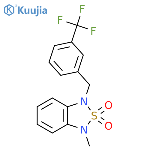 1-methyl-3-{3-(trifluoromethyl)phenylmethyl}-1,3-dihydro-2lambda6,1,3-benzothiadiazole-2,2-dione structure