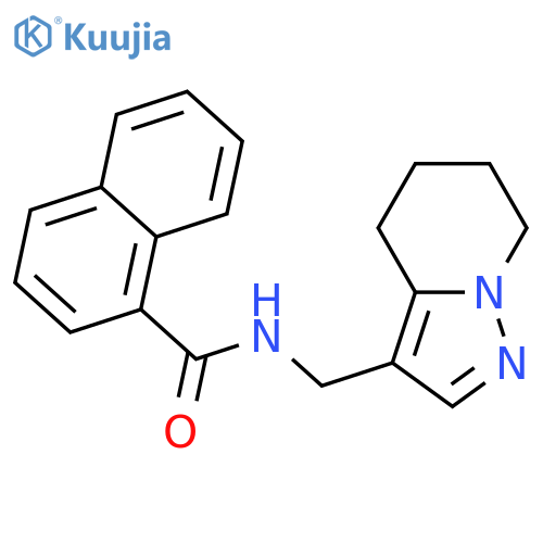 N-({4H,5H,6H,7H-pyrazolo1,5-apyridin-3-yl}methyl)naphthalene-1-carboxamide structure