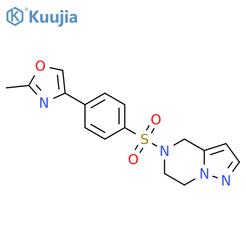 2-methyl-4-(4-{4H,5H,6H,7H-pyrazolo1,5-apyrazine-5-sulfonyl}phenyl)-1,3-oxazole structure