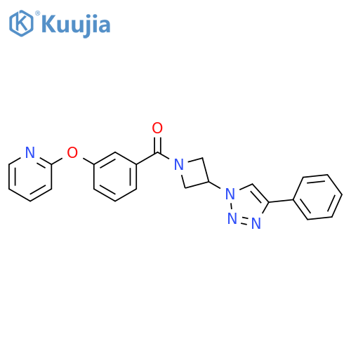 [3-(4-Phenyl-1H-1,2,3-triazol-1-yl)-1-azetidinyl][3-(2-pyridinyloxy)phenyl]methanone structure