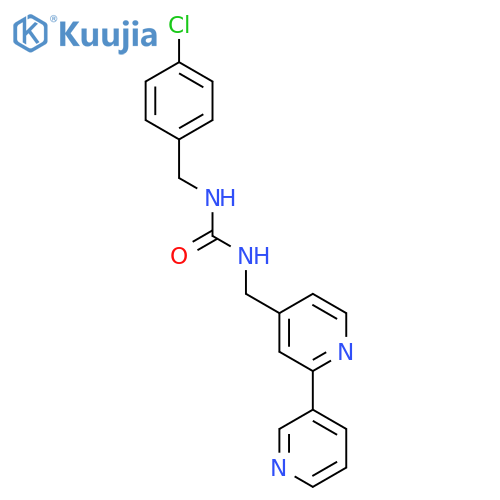 3-({[2,3'-bipyridine]-4-yl}methyl)-1-[(4-chlorophenyl)methyl]urea structure
