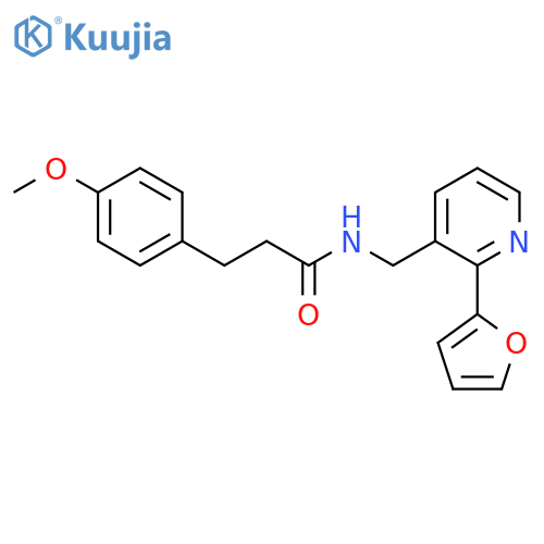 N-{[2-(furan-2-yl)pyridin-3-yl]methyl}-3-(4-methoxyphenyl)propanamide structure