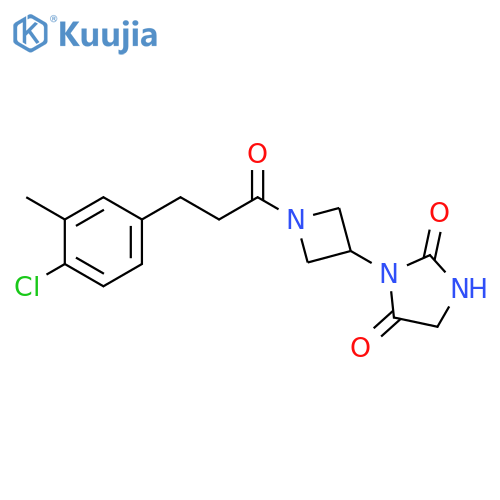 3-[1-[3-(4-Chloro-3-methylphenyl)-1-oxopropyl]-3-azetidinyl]-2,4-imidazolidinedione structure
