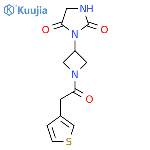 3-(1-(2-(Thiophen-3-yl)acetyl)azetidin-3-yl)imidazolidine-2,4-dione structure