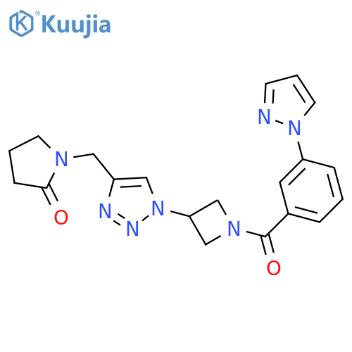1-[(1-{1-[3-(1H-pyrazol-1-yl)benzoyl]azetidin-3-yl}-1H-1,2,3-triazol-4-yl)methyl]pyrrolidin-2-one structure