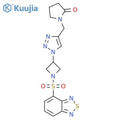 1-({1-[1-(2,1,3-benzothiadiazole-4-sulfonyl)azetidin-3-yl]-1H-1,2,3-triazol-4-yl}methyl)pyrrolidin-2-one structure